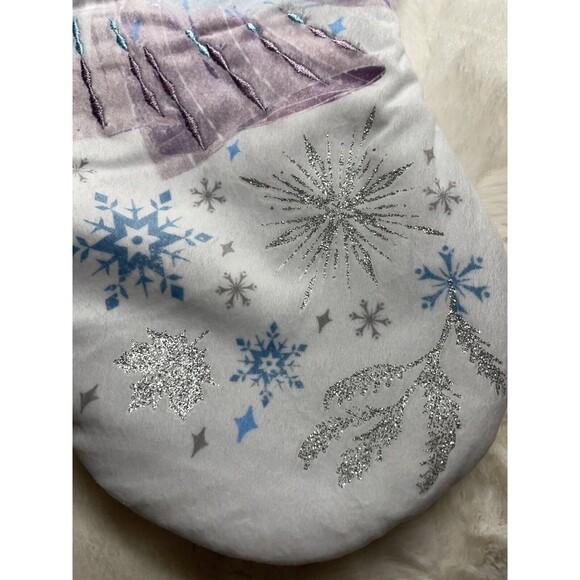 St. Nicholas Square Disney Frozen Elsa Christmas Stocking With Pom Poms NWT - Picture 3 of 7